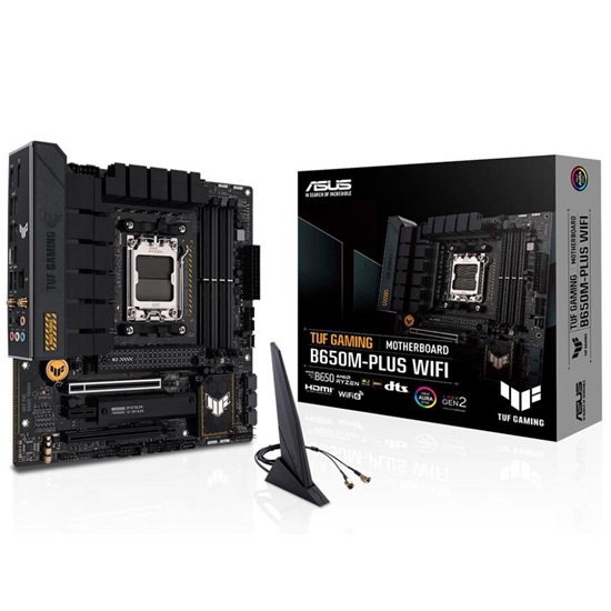 ASUS TUF GAMING B650M-PLUS WIFI AMD B650 Socket AM5 micro ATX (90MB1BF0-M0EAY0) (ASU90MB1BF0-M0EAY0)-ASU90MB1BF0-M0EAY0