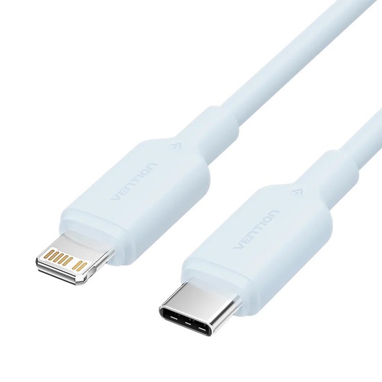 VENTION Type-C Male to Lightning Male 3A Cable 2M Blue PVC Type (LAKSH) (VENLAKSH)-VENLAKSH
