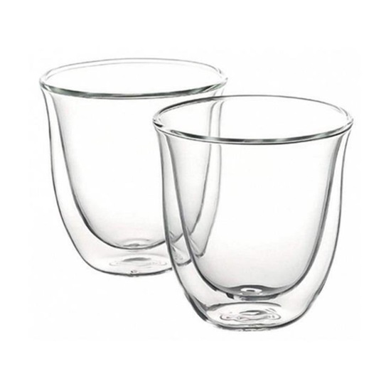 De'Longhi Σετ Ποτήρια Γυάλινα Διάφανα 190ml 2τμχ (5513214601) (DLG5513214601)-DLG5513214601