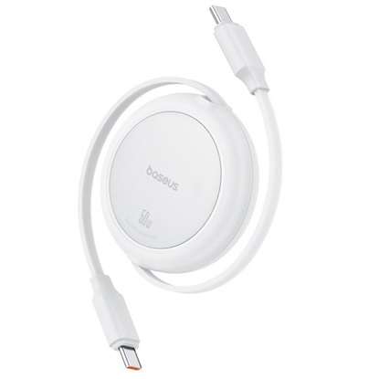Baseus Free2Pull Mini USB-C to USB-C USB cable, 60W, 1, white (P10364500211-01) (BASP10364500211-01)-BASP10364500211-01