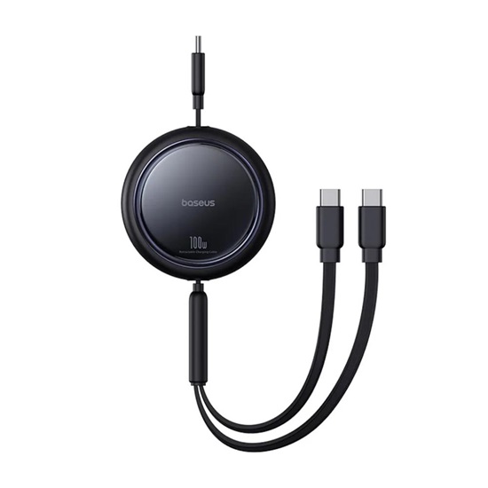 Baseus Καλώδιο USB-C 2W1 Bright Mirror, C+C / 100W / 1m czarny (P10318602111-00) (BASP10318602111-00)-BASP10318602111-00