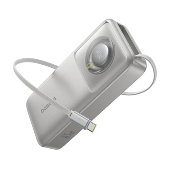 Baseus Powerbank OS Free2Pull 20000mAh 65W + cable szary (P10073700843-00) (BASP10073700843-00)-BASP10073700843-00