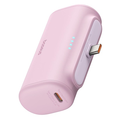 Baseus Powerbank Compact USB-C 5000mAh, 20W pink (P10068306413-00) (BASP10068306413-00)-BASP10068306413-00