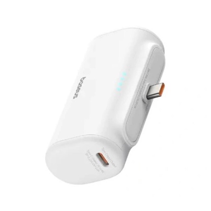 Baseus Powerbank Compact 5000mAh, 20W, USB-C biały (P10068306213-00) (BASP10068306213-00)-BASP10068306213-00