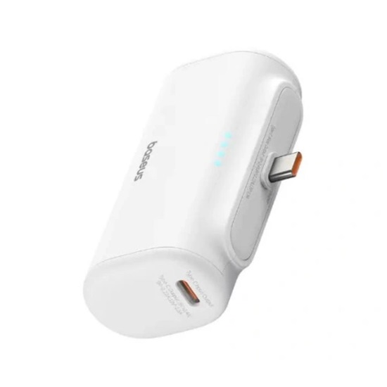Baseus Powerbank Compact 5000mAh, 20W, USB-C biały (P10068306213-00) (BASP10068306213-00)-BASP10068306213-00