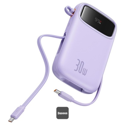 Baseus QPow 2 10000mAh 30W 2xUSB-C powerbank purple (P10055008513-00) (BASP10055008513-00)-BASP10055008513-00