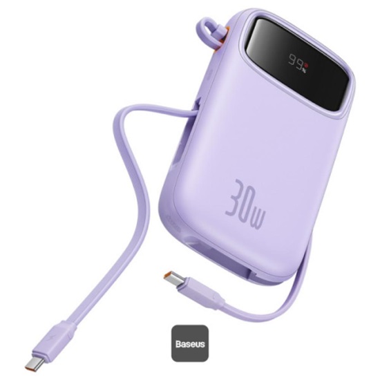 Baseus QPow 2 10000mAh 30W 2xUSB-C powerbank purple (P10055008513-00) (BASP10055008513-00)-BASP10055008513-00
