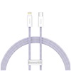 Baseus Καλώδιο USB-C σε Lightning Dynamic 2 Series, 20W, 2m Λιλά (CALD040305) (BASCALD040305)-BASCALD040305