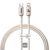 Baseus Kabel USB-C do iP Crystal Shine,  20W, 1.2m różowy (CAJY001304) (BASCAJY001304)-BASCAJY001304