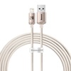 Baseus Kabel USB do iP Crystal Shine, 2.4A, 2m różowy (CAJY001204) (BASCAJY001204)-BASCAJY001204