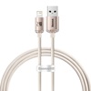 Baseus Kabel USB do iP Crystal Shine, 2.4A, 1.2m różowy (CAJY001104) (BASCAJY001104)-BASCAJY001104
