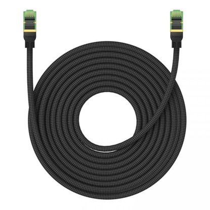 Baseus Καλώδιο Δικτύου Ethernet RJ45 Cat.8 με Πλεκτό Περίβλημα, 40Gbps, 15m Μαύρο (B0013320C111-08) (BASB0013320C111-08)-BASB0013320C111-08
