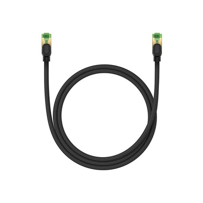 Baseus Καλώδιο Δικτύου Ethernet RJ45 Cat.8 με Πλεκτό Περίβλημα, 40Gbps, 1m Μαύρο (B0013320C111-01) (BASB0013320C111-01)-BASB0013320C111-01