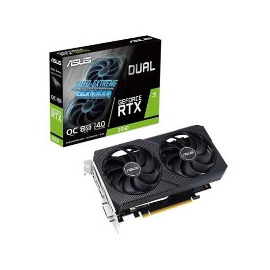 ASUS Dual -RTX3050-O8G-V2 NVIDIA GeForce RTX 3050 8 GB GDDR6 (90YV0GH6-M0NA00) (ASU90YV0GH6-M0NA00)-ASU90YV0GH6-M0NA00