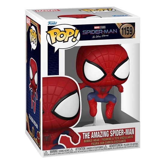 Funko Pop! Movies: Spider-Man No Way Home - Spider-Man Leaping #1159 (FNK76083)-FNK76083