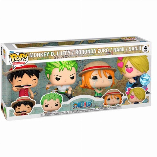 Funko Pop! Animation: One Piece - Straw Hat Crew 4 Pack Exclusive (FNK44727)-FNK44727