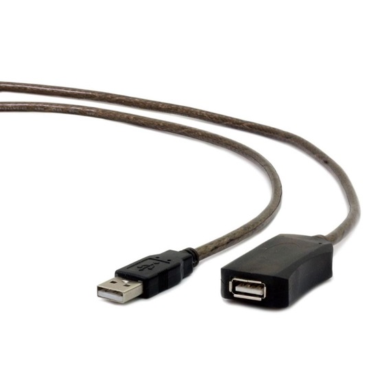 Gembird Uae-01-5m Cable ( USB 2.0 M - USB 2.0 F; 5m; Black) (UAE-01-5M) (GEMUAE-01-5M)-GEMUAE-01-5M