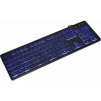 Gembird Multimedia Keyboard With Tri-Color Backlight USB Us Layout Black (KB-UML3-02) (GEMKB-UML3-02)-GEMKB-UML3-02