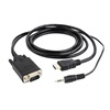 Gembird HDMI To VGA Mini Jack Converter 1.8 M Black (A-HDMI-VGA-03-6) (GEMA-HDMI-VGA-03-6)-GEMA-HDMI-VGA-03-6