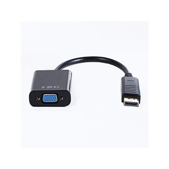 Gembird A-dpm-VGAf-02 Adapter Displayport 1.1->VGA, On Cable, Black (A-DPM-VGAF-02) (GEMA-DPM-VGAF-02)-GEMA-DPM-VGAF-02