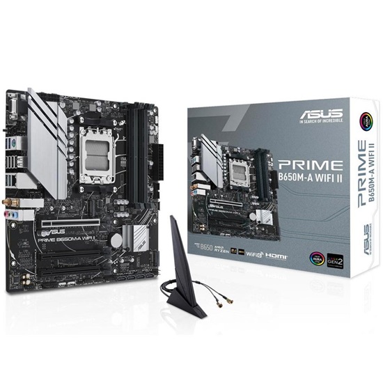ASUS PRIME B650M-A WIFI II AMD B650 Socket AM5 micro ATX (90MB1EG0-M0EAY0) (ASU90MB1EG0-M0EAY0)-ASU90MB1EG0-M0EAY0