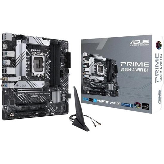 ASUS PRIME B660M-A WIFI D4 Intel B660 LGA 1700 micro ATX (90MB1AE0-M1EAY0) (ASU90MB1AE0-M1EAY0)-ASU90MB1AE0-M1EAY0