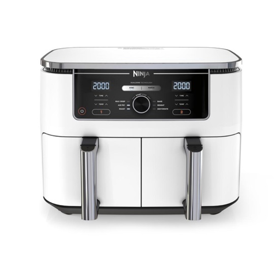 Ninja Foodi Double Air Fryer 9.5lt Silver (AF400EUWH) (SNIAF400EUWH)-SNIAF400EUWH