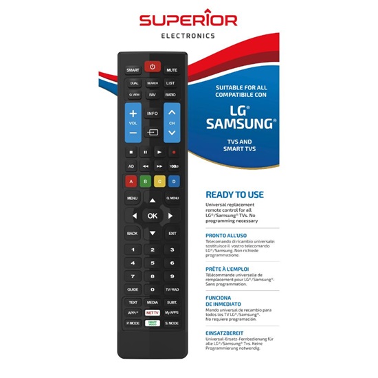 Superior Τηλεχειριστήριο Αντικατάστασης για LG/Samsung Smart - Plug & Play (SUPTRB002) (SPRSUPTRB002)-SPRSUPTRB002