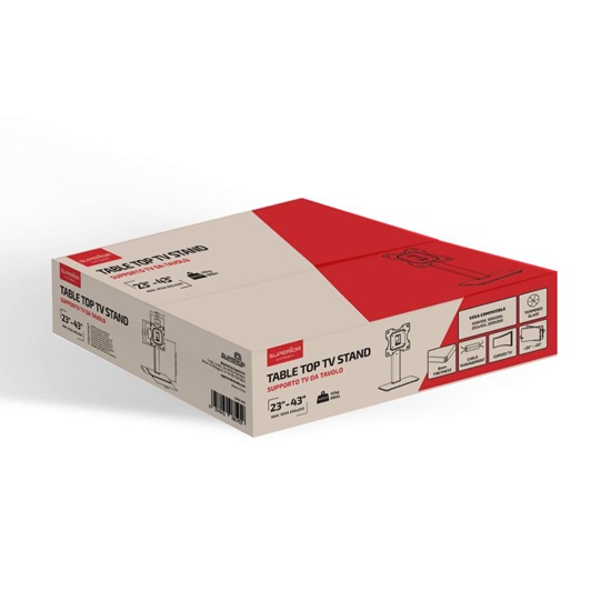 Superior Επιτραπέζια Γυάλινη Βάση Τηλεόρασης Tabletop 23"-43" (SUPSTV019) (SPRSUPSTV019)-SPRSUPSTV019