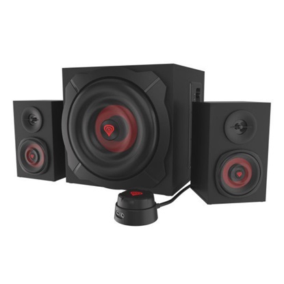 Genesis Gaming Speakers Helium 610BT, 60W RMS, 2.1 Black Wired Remote Control (NCS-1408) (GNSNCS-1408)-GNSNCS-1408