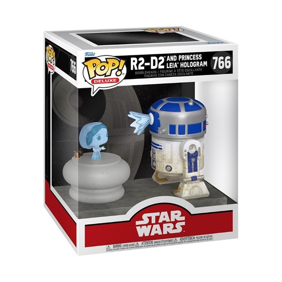 Funko Pop! Movies: Star Wars - R2-D2 with Princess Leia Hologram #766 (FNK37996)-FNK37996