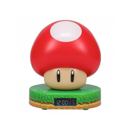 Paladone Διακοσμητικό Φωτιστικό με Ψηφιακό Ρολόι Super Mario Mushroom (PP10064NN) (PALAPP10064NN)-PALAPP10064NN
