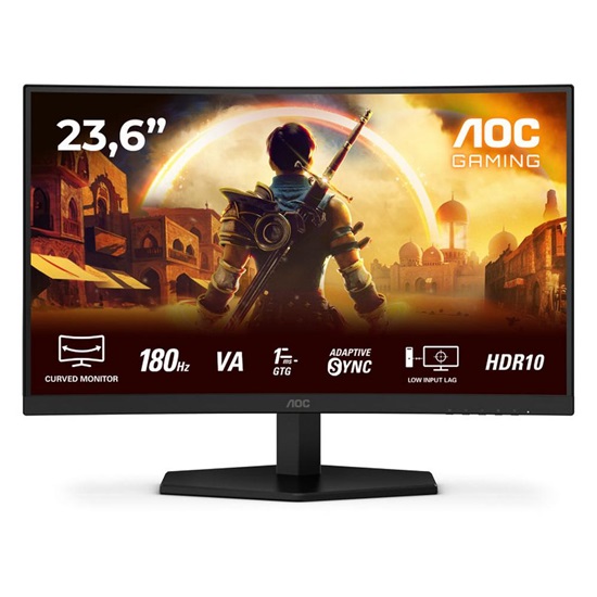 AOC C24G42E Curved FHD Gaming Monitor 24'' with Speakers (C24G42E) (AOCC24G42E)-AOCC24G42E