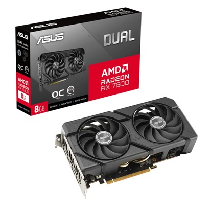 ASUS Dual -RX7600-O8G-EVO AMD Radeon RX 7600 8 GB GDDR6 (90YV0LD0-M0NA00) (ASU90YV0LD0-M0NA00)-ASU90YV0LD0-M0NA00