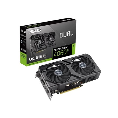 ASUS Dual -RTX4060TI-O8G-EVO NVIDIA GeForce RTX 4060 Ti 8 GB GDDR6 (90YV0J49-M0NA00) (ASU90YV0J49-M0NA00)-ASU90YV0J49-M0NA00