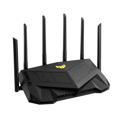ASUS TUF Gaming AX6000 (TUF-AX6000) wireless router Gigabit Ethernet Dual-band (2.4 GHz / 5 GHz) Black (90IG07X0-MO3C00) (ASU90IG07X0-MO3C00)-ASU90IG07X0-MO3C00