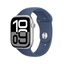 Apple Watch Series 10 GPS 46mm Silver Aluminium Case with Denim Sport Band - S/M (APPMWWL3QFA)-APPMWWL3QFA