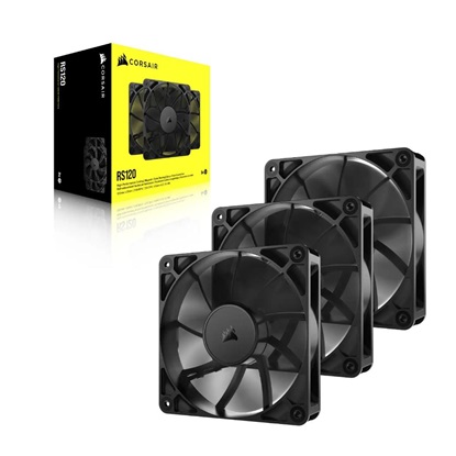 Corsair Case Fan RS120 120mm PWM 3-Pack Black (CO-9050189-WW) (CORCO-9050189-WW)-CORCO-9050189-WW