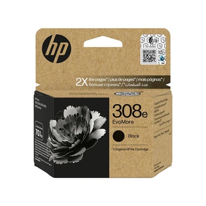 HP 308e EvoMore Black Original Ink Cartridge (7FP22UE) (HP7FP22UE)-HP7FP22UE