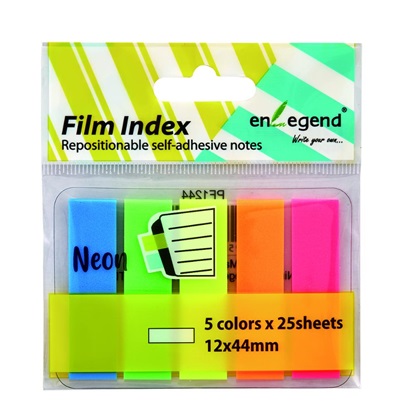 Enlegend Σελιδοδείκτες Φωσφορούχοι 5Χ12Χ44mm 125Φύλλα (ENL-PF1244) (ENLPF1244)-ENLPF1244