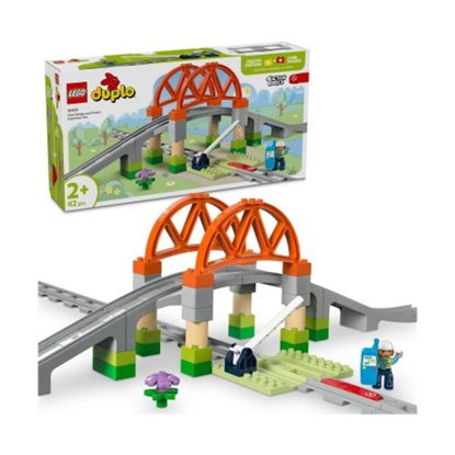 Lego Duplo Town Railway Bridge And Rails Expansion Set (10426) (LGO10426)-LGO10426