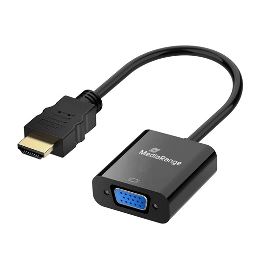 MediaRange HDMI to VGA (HD15) Video Converter, 20cm, Black (MRCS231)-MRCS231