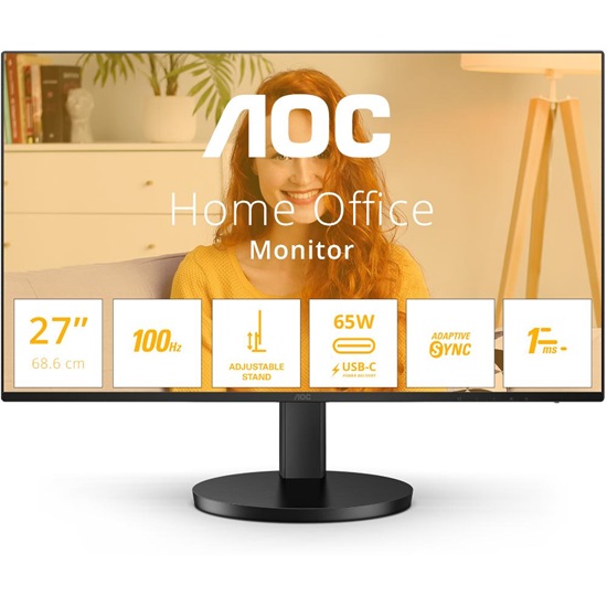 AOC 27B3CF2 IPS QHD USB-C Ergonomic Monitor 27'' with speakers (AOC27B3CF2)-AOC27B3CF2