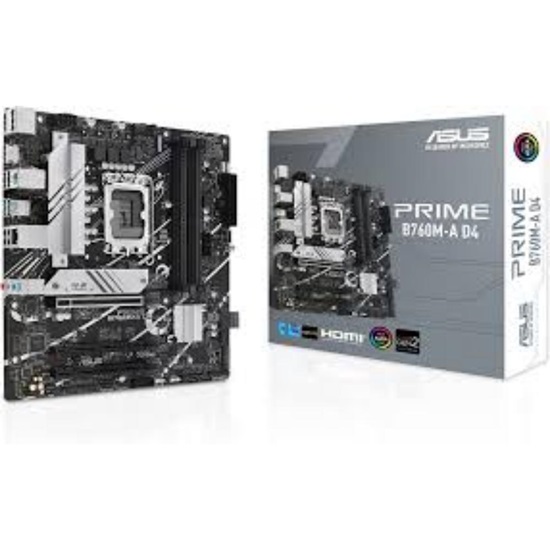 ASUS PRIME B760M-A D4-CSM Intel B760 LGA 1700 micro ATX (90MB1D00-M1EAYC) (ASU90MB1D00-M1EAYC)-ASU90MB1D00-M1EAYC