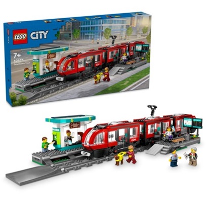 Lego City Tram With Stop (60423) (LGO60423)-LGO60423