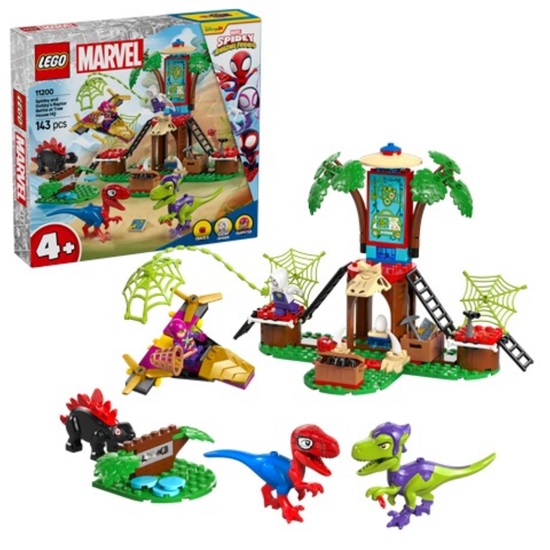 Lego Marvel Spidey And His Super Friends Showdown At The Tree House: Spidey-Rex Vs. Gobby-Raptor (11200) (LGO11200)-LGO11200