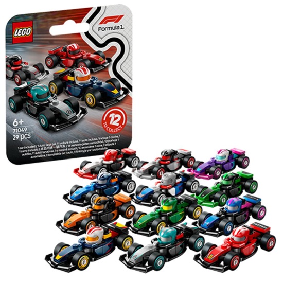 Lego Minifigures F1 Racing Cars To Collect (Assorted Items One Model) (71049) (LGO71049)-LGO71049