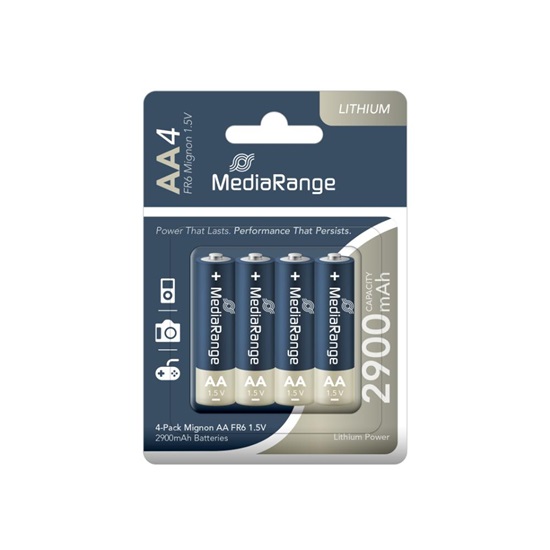 Μπαταρία Λιθίου MediaRange AA 1.5V (FR6) (4 Pack) (MRBAT154)-MRBAT154