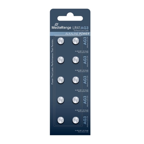 Αλκαλική Μπαταρία MediaRange Premium Coin Cells AG3 1.5V (LR41) (10 Pack) (MRBAT117)-MRBAT117