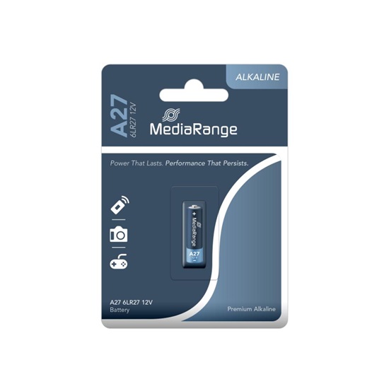 MediaRange Premium Alkaline Battery A27|6LR27|12V  (MRBAT115)-MRBAT115